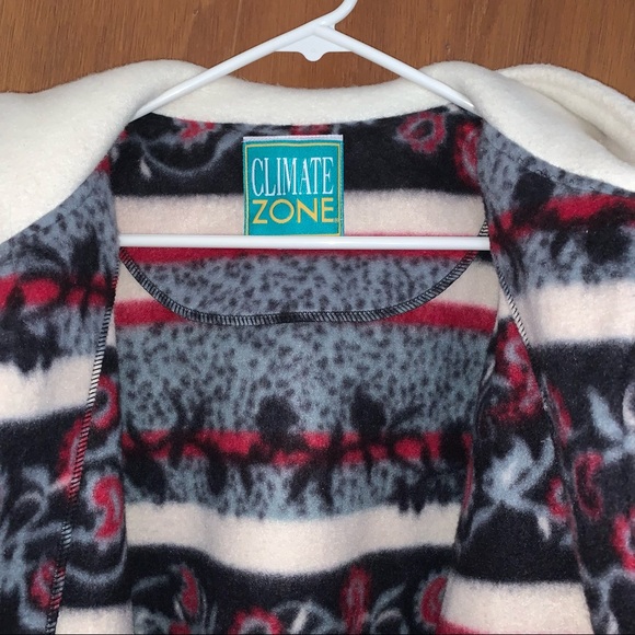 Women’s XL Vintage CLIMATE ZONE Zip Hood Full Zip Thick Fleece Coat EXCELLENT - Picture 13 of 15